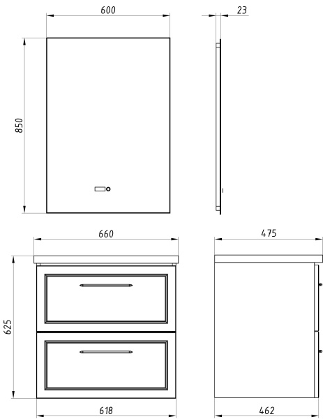 Тумба под раковину ASB-mebel  Белмонти 65 11851